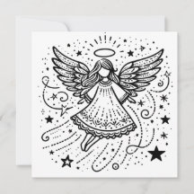 Beautiful Coloring Art Christmas Angel