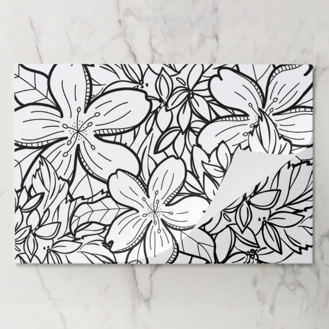 Beautiful Coloring Flowers  Paper Pad (Folded)
