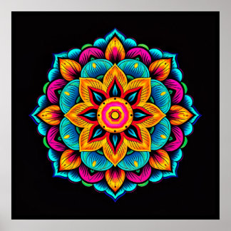 Beautiful Coloring Mandala Poster
