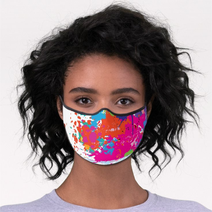 Beautiful Colors Customize Premium Face Mask Zazzle