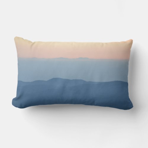 Beautiful Colors Mountain Montseny Landscape   Lumbar Pillow