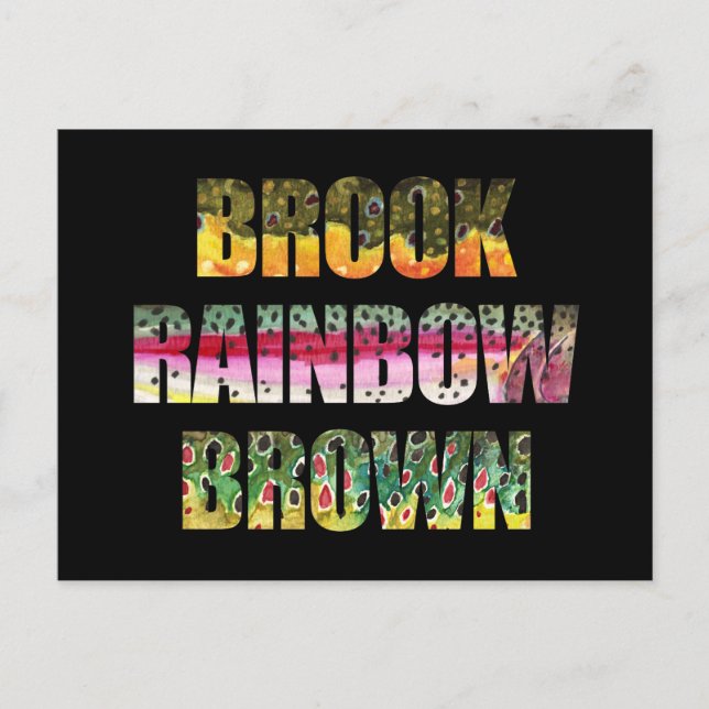 Beautiful Colors of 3 Trout Postcard (Front)