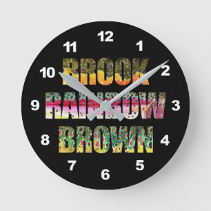 Beautiful Colors of 3 Trout Round Clock