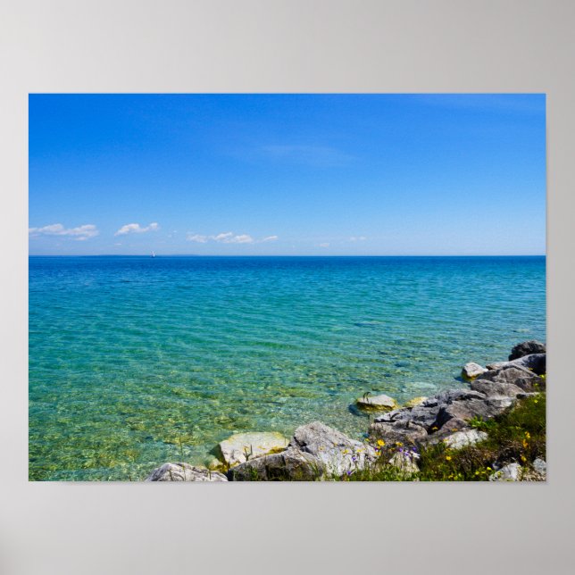Beautiful Colors Of Lake Huron Poster (Front)