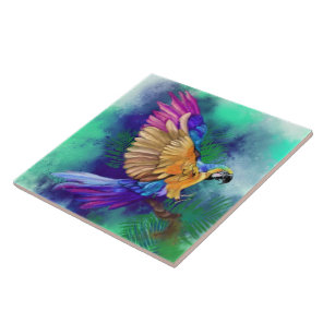 Beautiful Colors Parrot Ceramic Tile