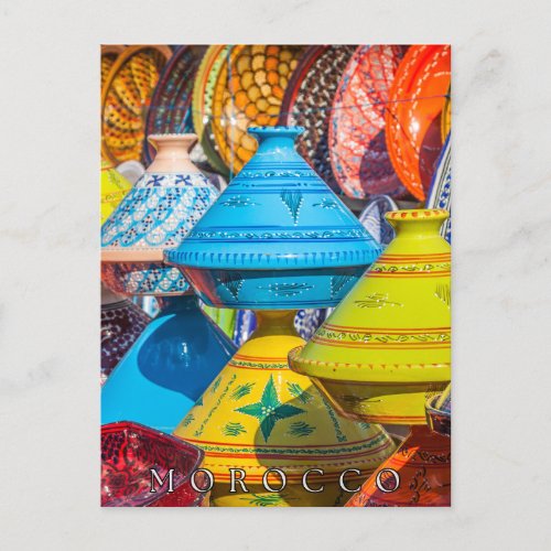 Beautiful Colorul Moroccan Tajine Food Postcard