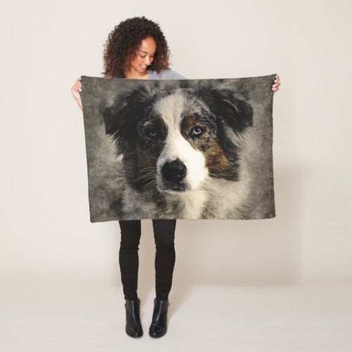 Beautiful colourful Abstract close_up Dog Fleece Blanket