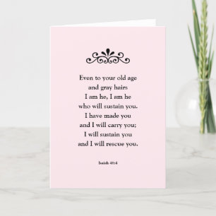 Beautiful Comforting Scripture Bible Verse Isaiah Card