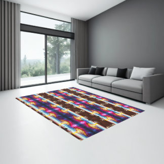 Beautiful Contemporary Edgy Print Vector Design Rug