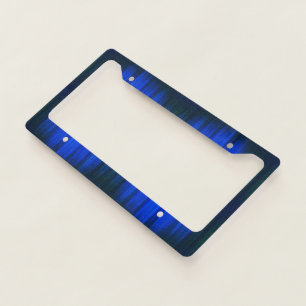 Beautiful Cool Awesome Black Blue License Plate Frame