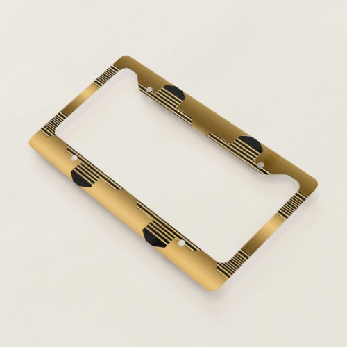 Beautiful Cool Awesome Gold And Black License Plate Frame
