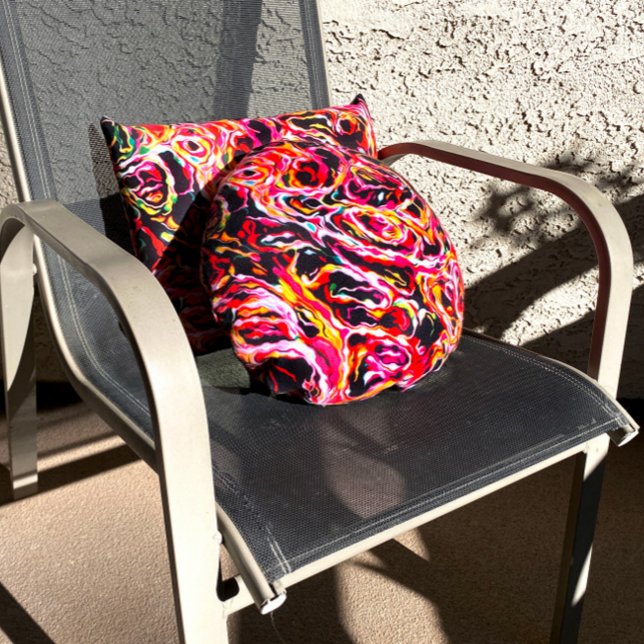 Beautiful Cool Colorful Funky  Outdoor Pillow (Creator Uploaded)