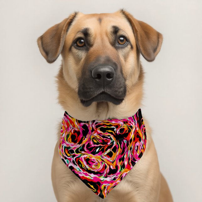 Beautiful Cool Colorful Funky Pet Bandana Collar (Dog 2)