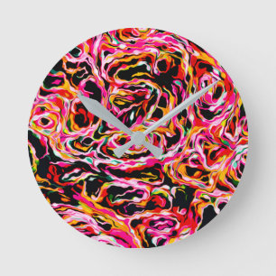 Beautiful Cool Colorful Funky Round Clock