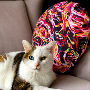 Beautiful Cool Colorful Funky Round Pillow