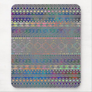 Beautiful cool colourful Aztec geometric pattern Mouse Pad
