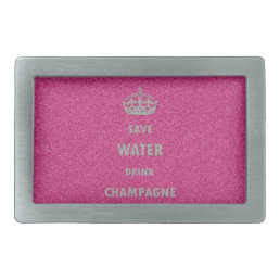 Beautiful cool girly save water drink champagne cr belt buckle