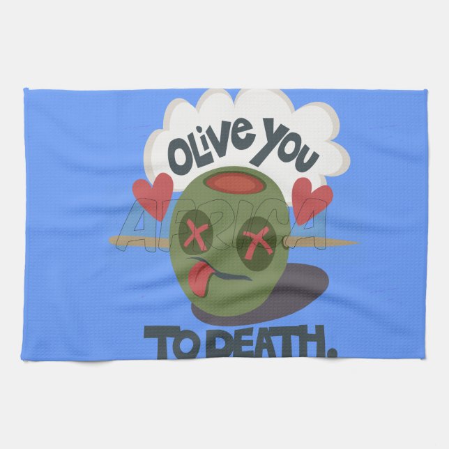 Beautiful Cool I love Africa Art Kitchen Towel (Horizontal)