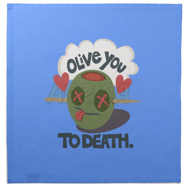 Beautiful Cool I love Africa Art Napkin (Front)