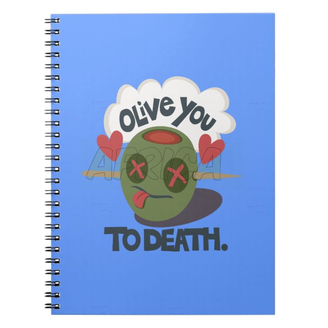 Beautiful Cool I love Africa Art Notebook (Front)