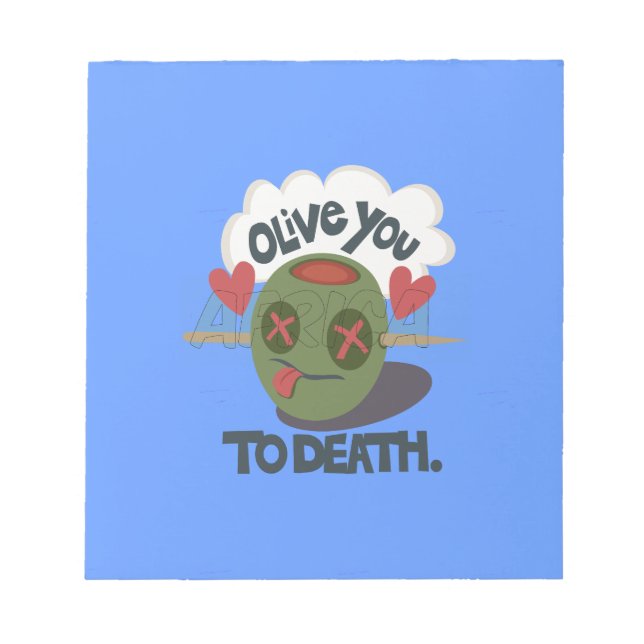 Beautiful Cool I love Africa Art Notepad (Front)