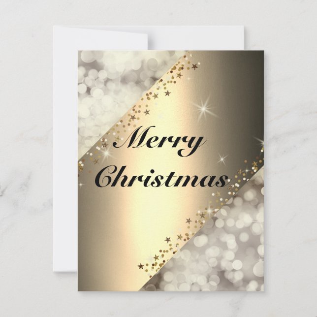 Beautiful, Cool, Perfect Sparkly  Holiday Card (Front)