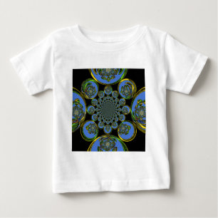Beautiful cool royal blue black Kaleidoscope art Baby T-Shirt