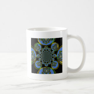 Beautiful cool royal blue black Kaleidoscope  art Coffee Mug