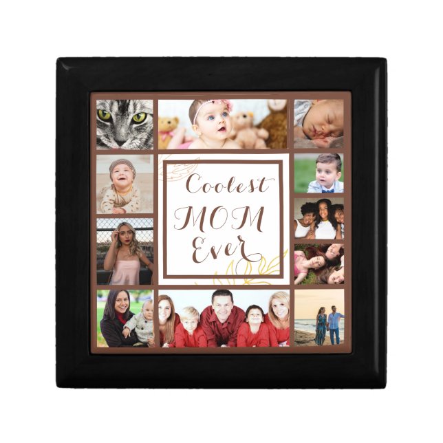 Beautiful Coolest Mom Ever Photo Collage Gift Box (Front)