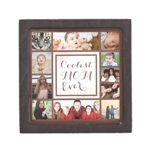 Beautiful Coolest Mom Ever Photo Magnetic Wooden Gift Box