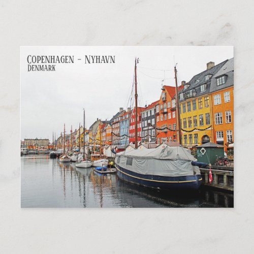 Beautiful CopenhagenNyhavnDenmark Postcard Postcard