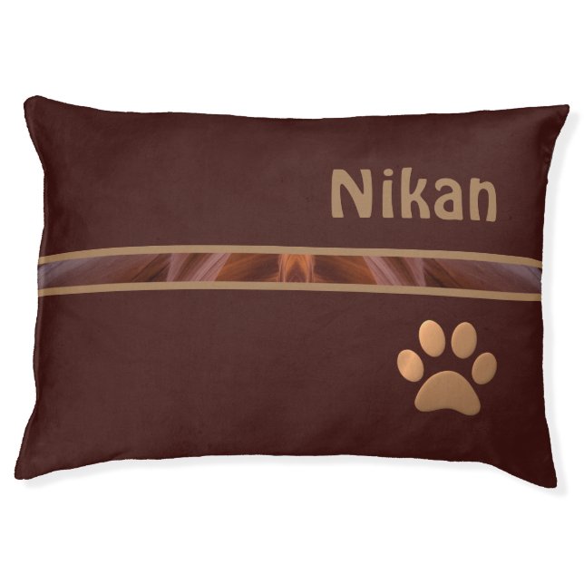 Beautiful Copper Paw Soothing Dog Bed (Front)