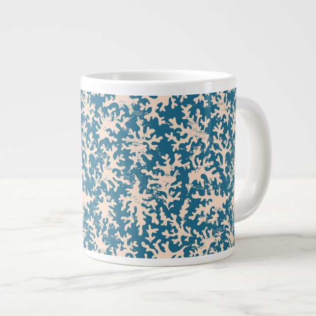 Beautiful Coral Pattern Giant Coffee Mug (Front Right)