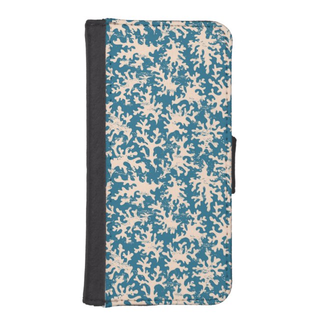 Beautiful Coral Pattern iPhone Wallet Case (Front)