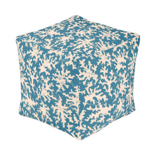 Beautiful Coral Pattern Pouf
