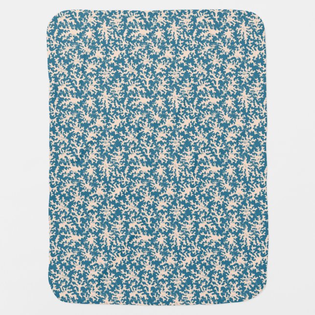 Beautiful Coral Pattern Receiving Blanket (Front)