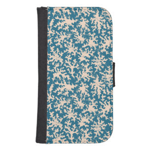 Beautiful Coral Pattern Galaxy S4 Wallet Case