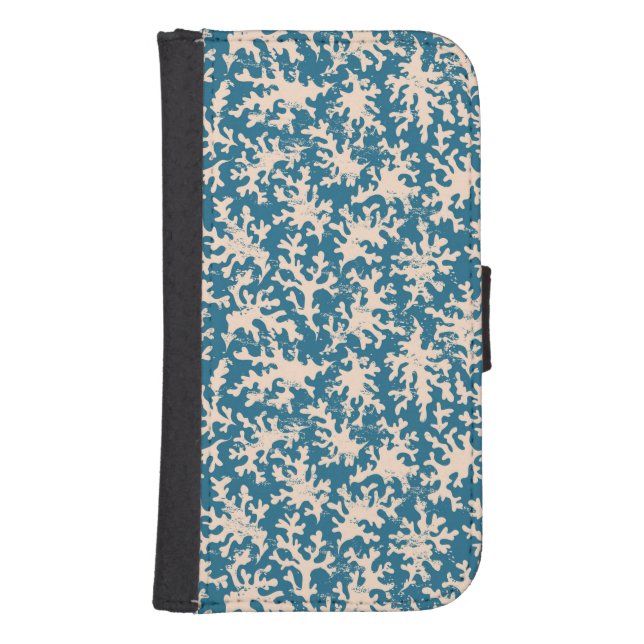 Beautiful Coral Pattern Samsung Galaxy Wallet Case (Front)