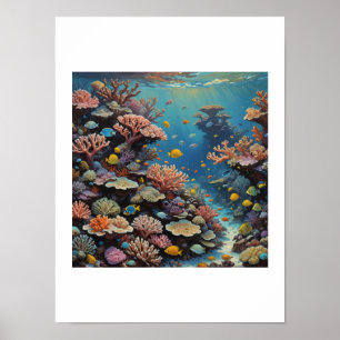 Beautiful coral reef poster