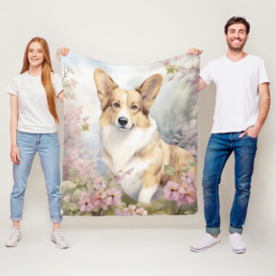 Beautiful Corgi – Cheerful & Loving Fleece Blanket