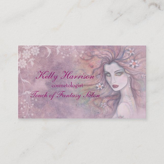 Beautiful Cosmetologist or Makeup Artist Card (Front)