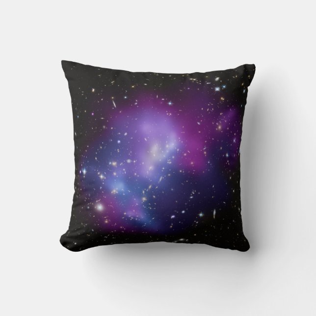 Beautiful cosmic space galaxy clusters throw pillow (Front)