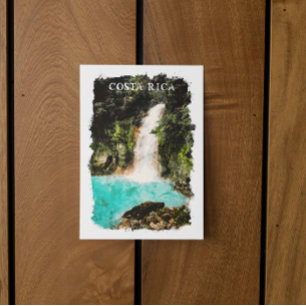 Beautiful Costa Rica Watercolor Nature Postcard