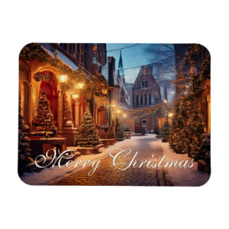 Beautiful Cosy Christmas Motif in a Dreamy Old Tow Magnet