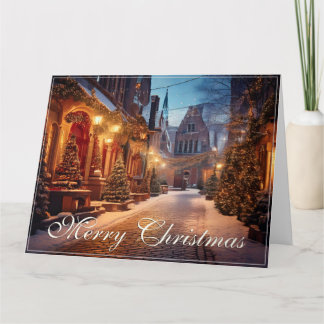Beautiful Cosy Christmas Motif in Dreamy Old Tow Card