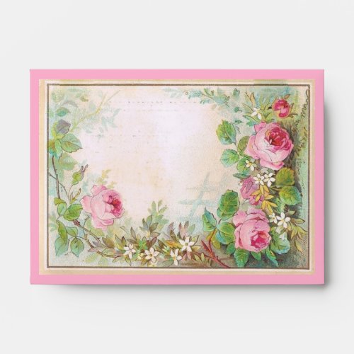 Beautiful Country Chic Roses Custom Envelopes