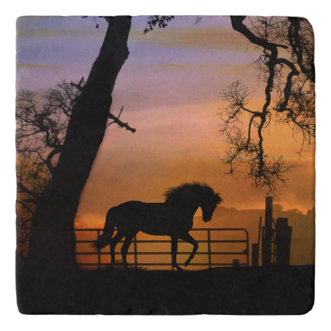 Beautiful Country Horse Trivet (Front)