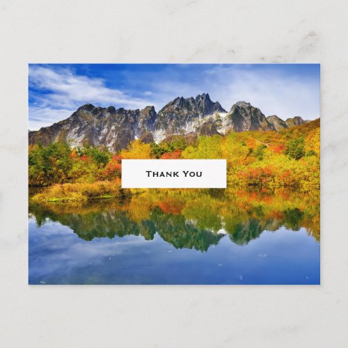 Beautiful Country Lake Photo Wedding Thank You Postcard