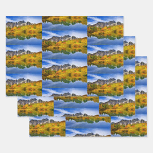 Beautiful Country Lake Photograph Pattern Wrapping Paper Sheets