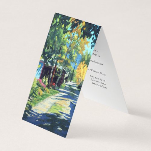 Beautiful Country Lane in Bright Sunlight Business Card